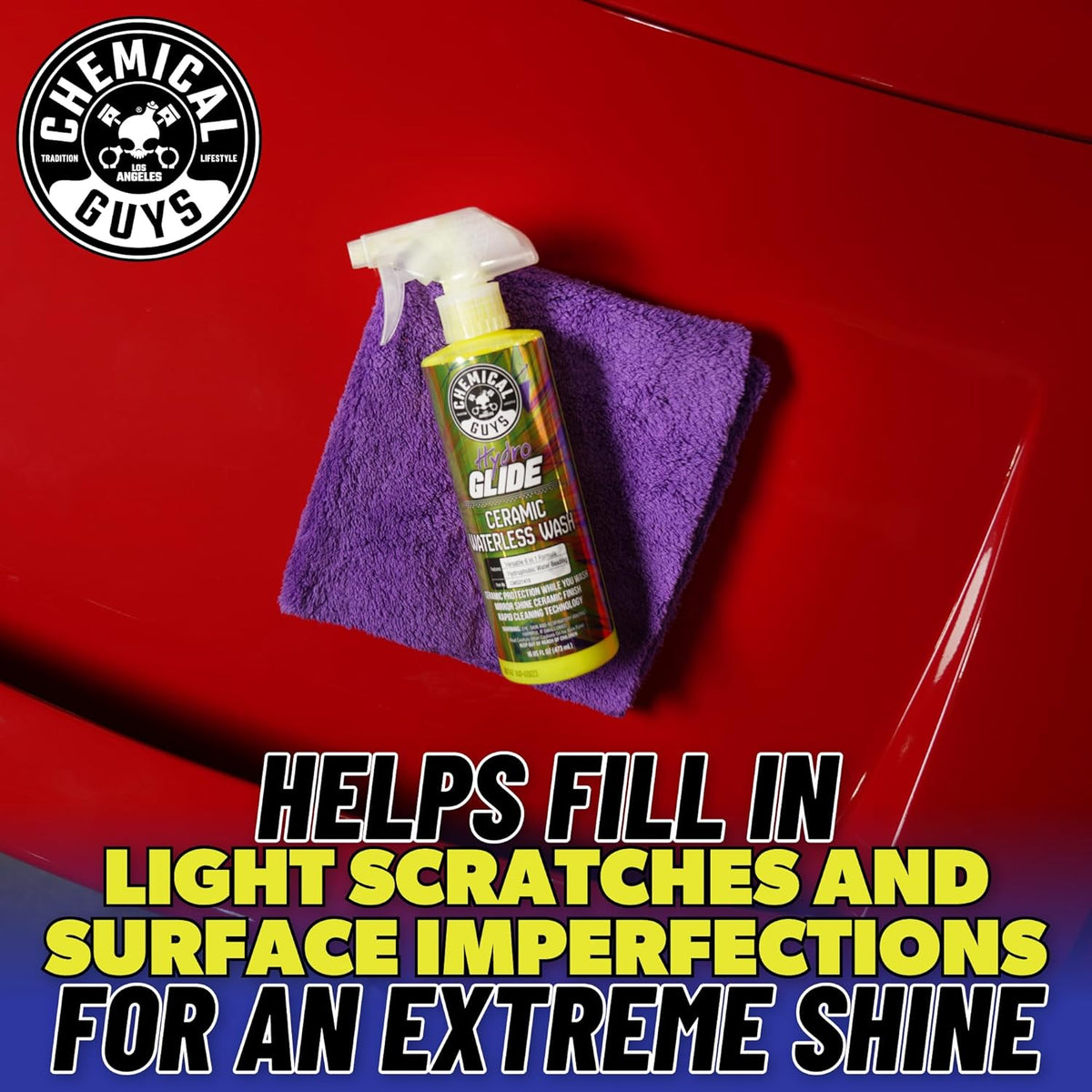Chemical Guys HydroGlide Ceramic Waterless Wash – 16 Oz Quick Detailer Spray
