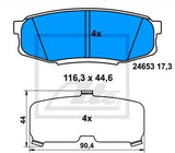 Ceramic Rear Brake Pads - Fits Land Cruiser & Lexus LX570 DB1857