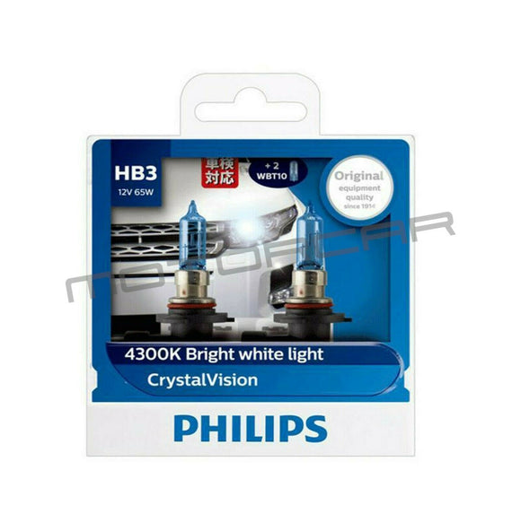 Philips Crystal Vision Headlight Globes - HB3