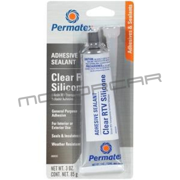 Permatex Clear Rtv Silicone Adhesive Sealant - 80050 Adhesives & Sealants