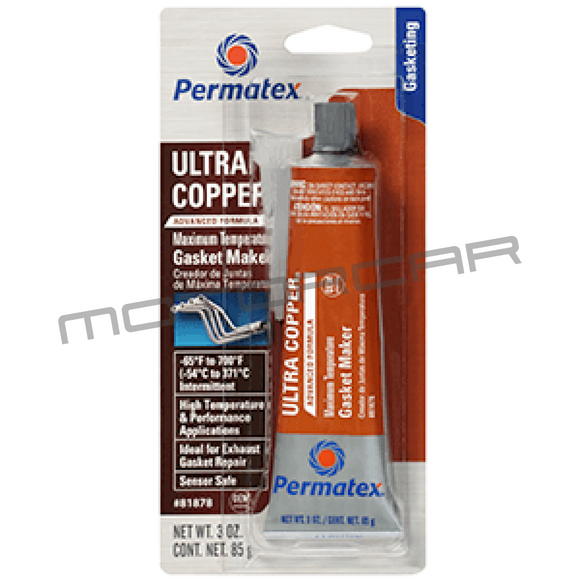 Permatex Ultra Copper Maximum Temperature Rtv Silicone Gasket Maker - 81878 Adhesives & Sealants