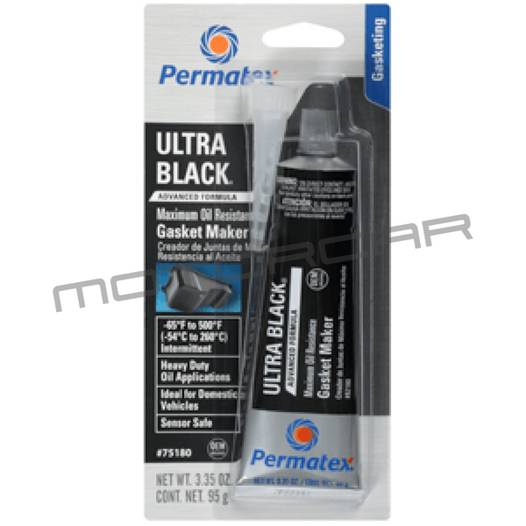 Permatex Ultra Black Maximum Oil Resistance Rtv Silicone Gasket Maker - 82180 Adhesives & Sealants