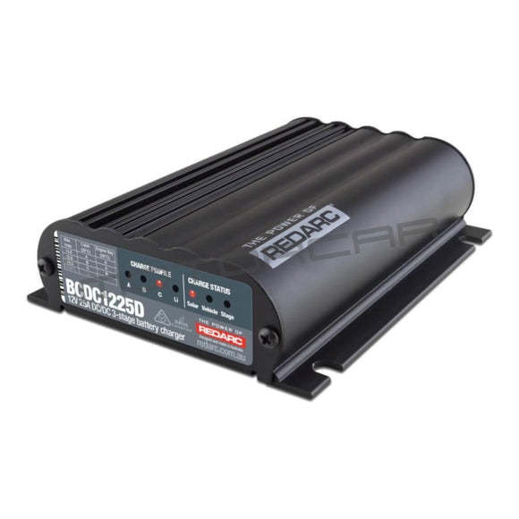 Redarc 12V 25A Dual Input In-Vehicle Dc To Battery Charger - Bcdc1225D Charger