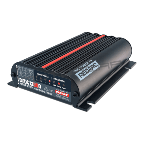 Redarc 12V 50A Dual Input In-Vehicle Dc To Battery Charger - Bcdc1250D Charger