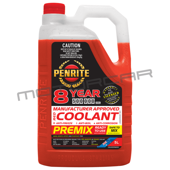 Penrite 8Yr Red Coolant Premix - 5Lt