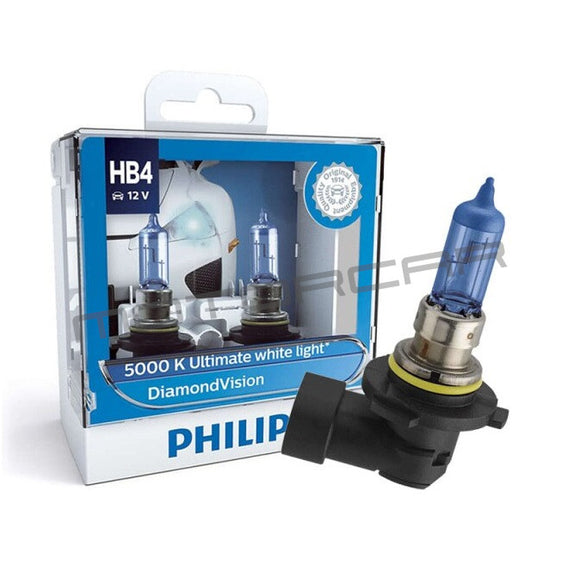 Philips DiamondVision Halogen Headlight Globes - HB4