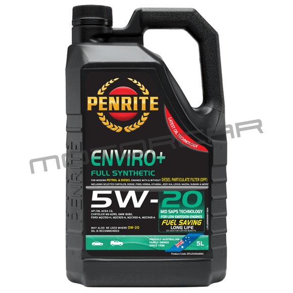 Penrite Enviro Plus 5W20 - 5 Litre Engine Oil