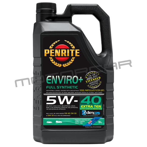 Penrite Enviro Plus 5W40 - 5 Litre Engine Oil