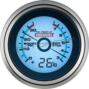 Redarc Boost Pressure & Exhaust Gas Temperature Gauge 52Mm - G52-Bet Gauges Accessories