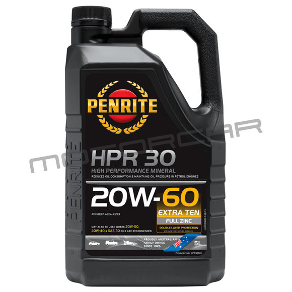 Penrite Hpr30 20W60 - 5 Litre Engine Oil
