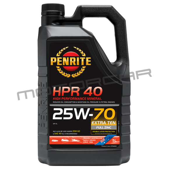 Penrite Hpr40 25W70 - 5 Litre Engine Oil