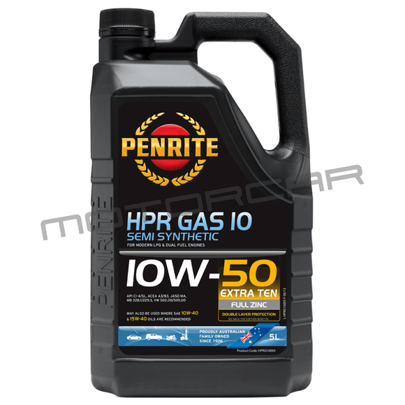 Penrite Hpr Gas 10 10W50 - 5 Litre Engine Oil