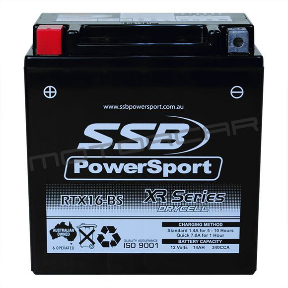 Rtx16-Bs High Peformance Agm Motorcycle Battery