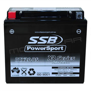 Rtx20-Bs High Peformance Agm Motorcycle Battery